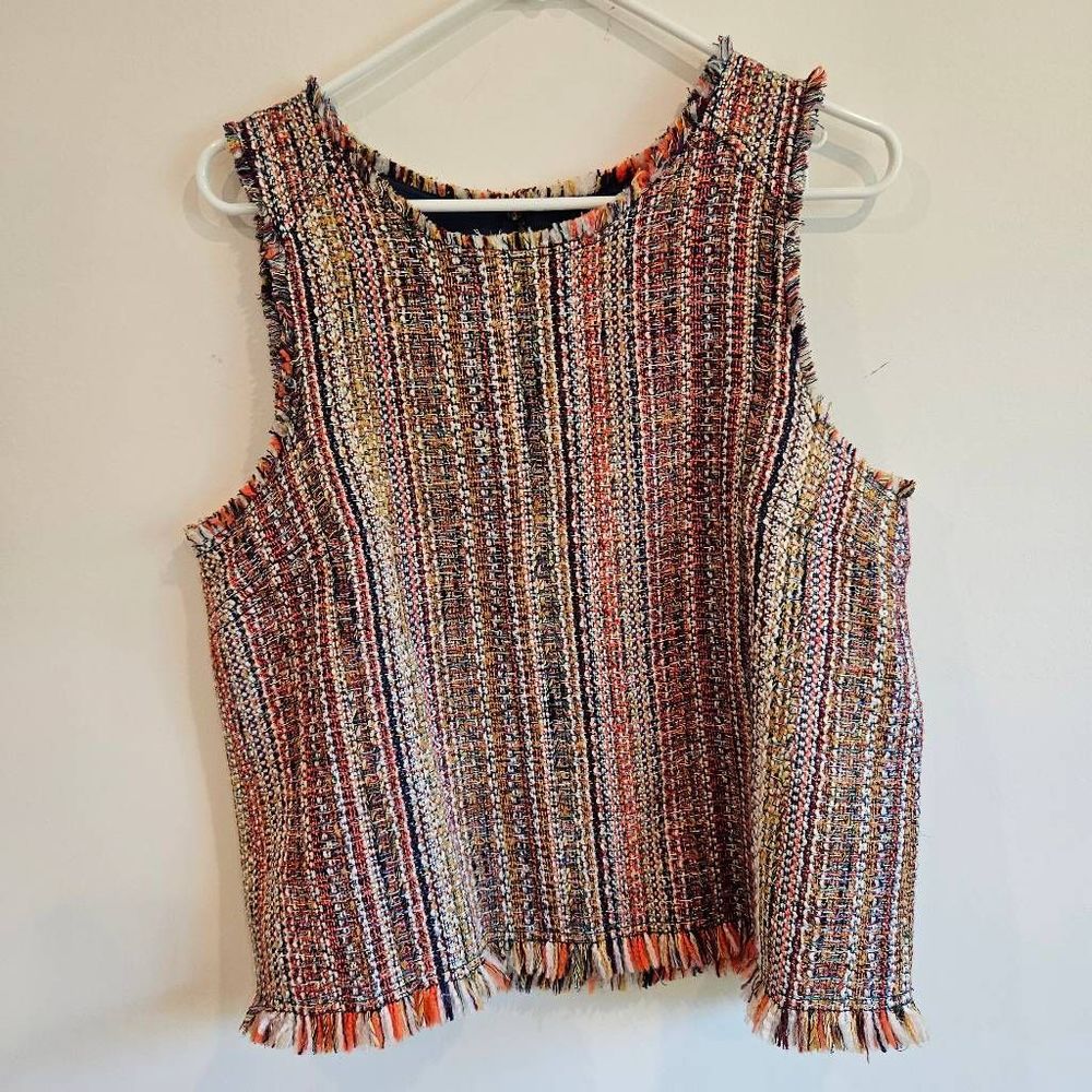 Maeve Multicolor Tweed Sleeveless Tank Top - Picture 4 of 8